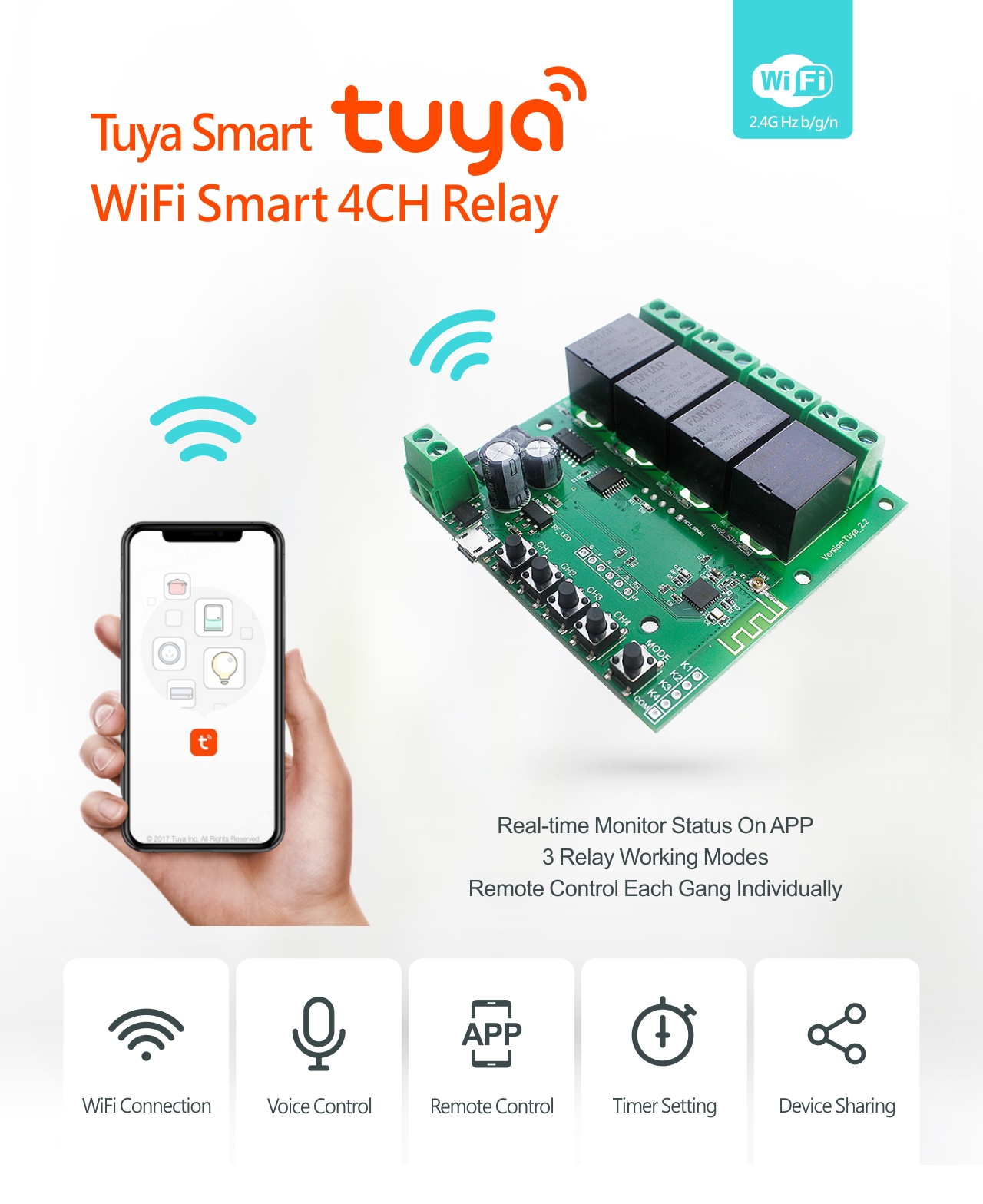 Últimas WiFi Tuya Smart relé abrepuertas (PST-ST-DC1) - China Tuya