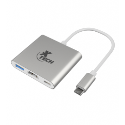 Xtech - Video adapter - USB Type C - HDMI (f) Type C(f) USB 3.0(f) - 3 in one XTC-565