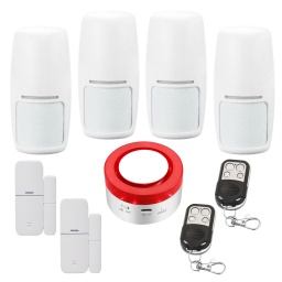 KIT ALARMA WIFI SIRENA TUYA SMART 4 PIR + 2 MAGENTICOS