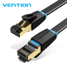 Cable de Red Flat Cat.8   1M  Negro  IKCBF  Vention