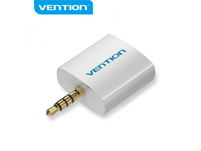 Divisor de Audio de 4 polos de 3.5 mm a 2x3.5 mm Macho/Hembra / Plateado   BDAW0  Vention